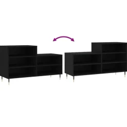 vidaXL - Schoenenkast 10 paar met metalen poten - Zwart - Hout - 102x36x60 cm