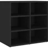 vidaXL - Schoenenkast met 6 vakken - Zwart - Bewerkt hout - 52.5x30x50 cm Best