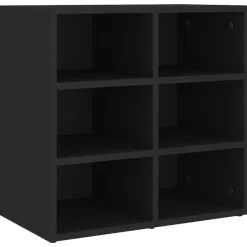vidaXL - Schoenenkast met 6 vakken - Zwart - Bewerkt hout - 52.5x30x50 cm Best