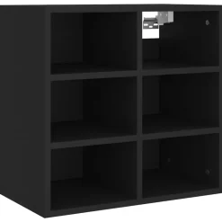 vidaXL - Schoenenkast met 6 vakken - Zwart - Bewerkt hout - 52.5x30x50 cm Best