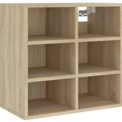 vidaXL - Schoenenkast met 6 vakken - Sonoma eiken - Bewerkt hout - 52.5x30x50 cm