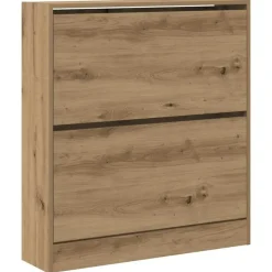 vidaXL - Schoenenkast voor entree 4 paar - Gerookt eiken - 80x21x87,5 cm Clearance