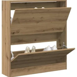 vidaXL - Schoenenkast voor entree 4 paar - Gerookt eiken - 80x21x87,5 cm Clearance