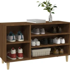 vidaXL - Schoenenrek - Bruin - Bewerkt hout Clearance