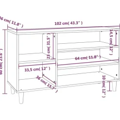 vidaXL - Schoenenrek - Bruin - Bewerkt hout Clearance