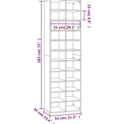 vidaXL - Schoenenrek - Bruin - Bewerkt hout Hot