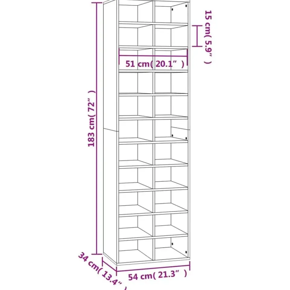 vidaXL - Schoenenrek - Bruin - Bewerkt hout Hot