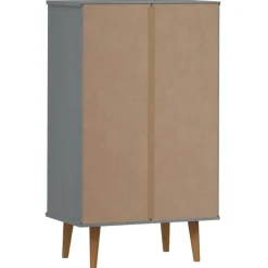 vidaXL - Schoenenrek - Grijs - Grenenhout Outlet