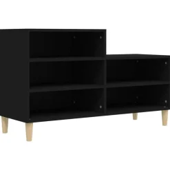 vidaXL - Schoenenrek - Zwart - Bewerkt hout Outlet