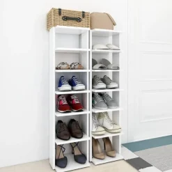 vidaXL - Schoenrek - Wit - Bewerkt hout - 2 stuks Clearance