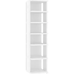 vidaXL - Schoenrek - Wit - Bewerkt hout - 2 stuks Clearance