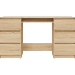 vidaXL - Schrijfbureau - Bruin - Bewerkt hout