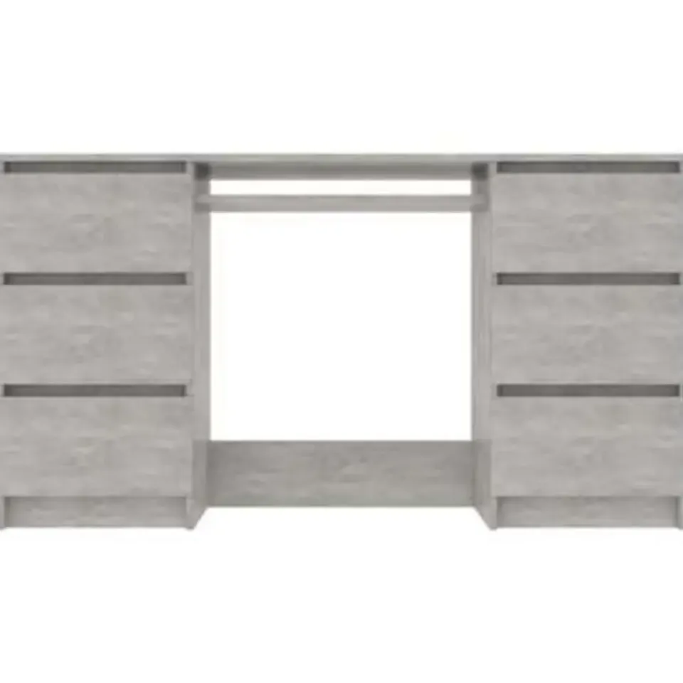 vidaXL - Schrijfbureau - Grijs - Bewerkt hout Clearance