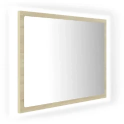 vidaXL - Spiegel - Bruin - Bewerkt hout New