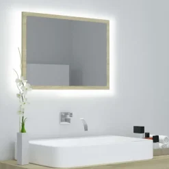 vidaXL - Spiegel - Bruin - Bewerkt hout New