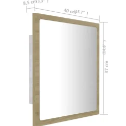 vidaXL - Spiegel - Bruin - Bewerkt hout Best