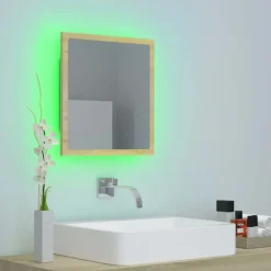 vidaXL - Spiegel - Bruin - Bewerkt hout Best