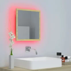 vidaXL - Spiegel - Bruin - Bewerkt hout Best