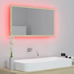 vidaXL - Spiegel - Bruin - Bewerkt hout