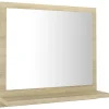 vidaXL - Spiegel - Bruin - Bewerkt hout - 40 x 10.5 x 37 cm Sale