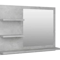 vidaXL - Spiegel - Grijs - Bewerkt hout Online