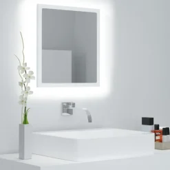 vidaXL - Spiegel - Wit - Bewerkt hout Online