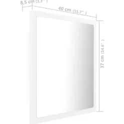 vidaXL - Spiegel - Wit - Bewerkt hout Online