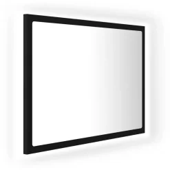 vidaXL - Spiegel - Zwart - Bewerkt hout Outlet