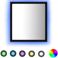 vidaXL - Spiegel - Zwart - Bewerkt hout Outlet