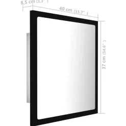 vidaXL - Spiegel - Zwart - Bewerkt hout Outlet