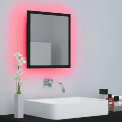 vidaXL - Spiegel - Zwart - Bewerkt hout Outlet