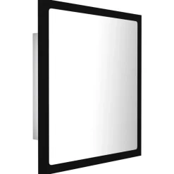 vidaXL - Spiegel - Zwart - Bewerkt hout Outlet