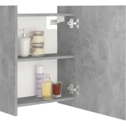 vidaXL - Spiegelkast - Grijs - Bewerkt hout Sale