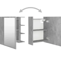 vidaXL - Spiegelkast - Grijs - Bewerkt hout Sale
