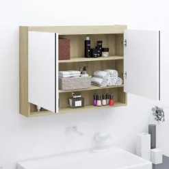 vidaXL - Spiegelkast - Wit - MDF Clearance