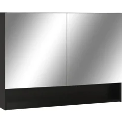 vidaXL - Spiegelkast - Zwart - MDF Hot