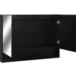 vidaXL - Spiegelkast - Zwart - MDF Hot