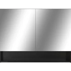 vidaXL - Spiegelkast - Zwart - MDF Hot