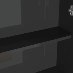 vidaXL - Spiegelkast - Zwart - MDF Hot