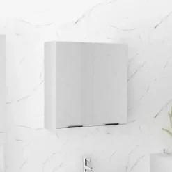 vidaXL - Spiegelkast met plank - Wit - Bewerkt hout en acryl - 64x20x67 cm Discount