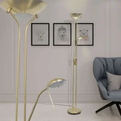 vidaXL - Staande Lamp - Goud - Staal Online