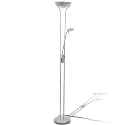 vidaXL - Staande Lamp - Zilver - Staal Discount