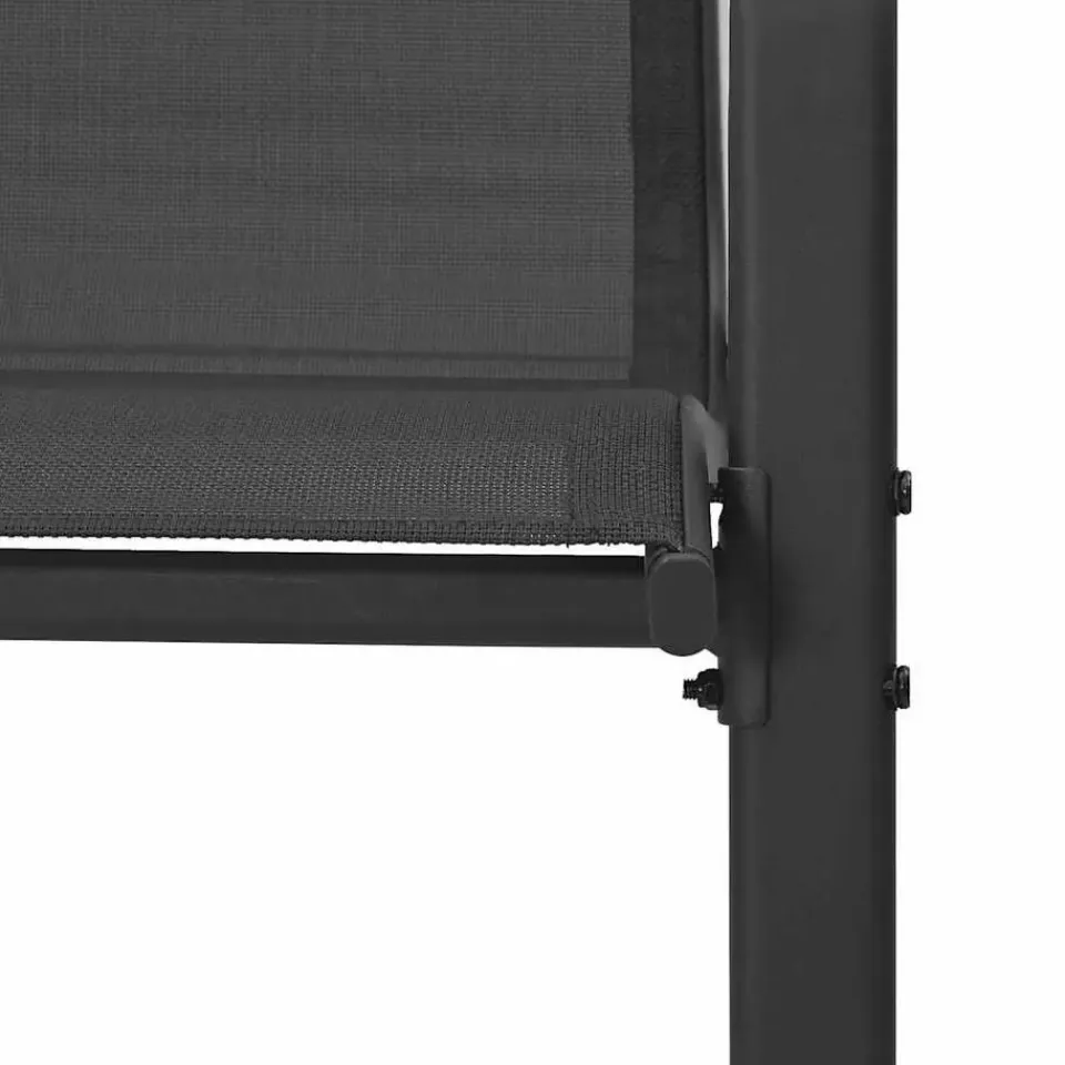 vidaXL - Stapelbare Tuinstoel - Zwart - Stof Online
