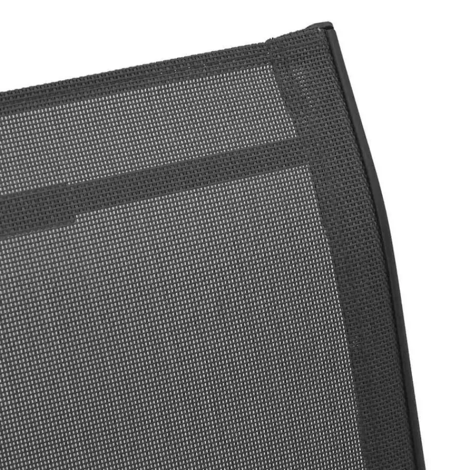 vidaXL - Stapelbare Tuinstoel - Zwart - Stof Online