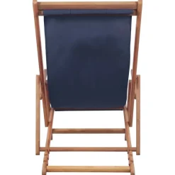 vidaXL - Strandstoel - Blauw - Stof Clearance