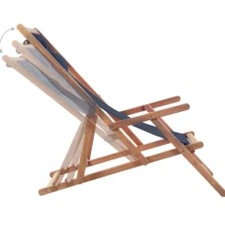 vidaXL - Strandstoel - Blauw - Stof Clearance