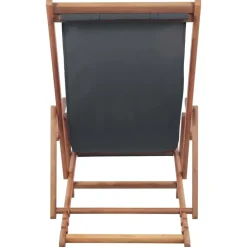 vidaXL - Strandstoel - Grijs - Stof Clearance