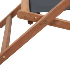 vidaXL - Strandstoel - Grijs - Stof Clearance