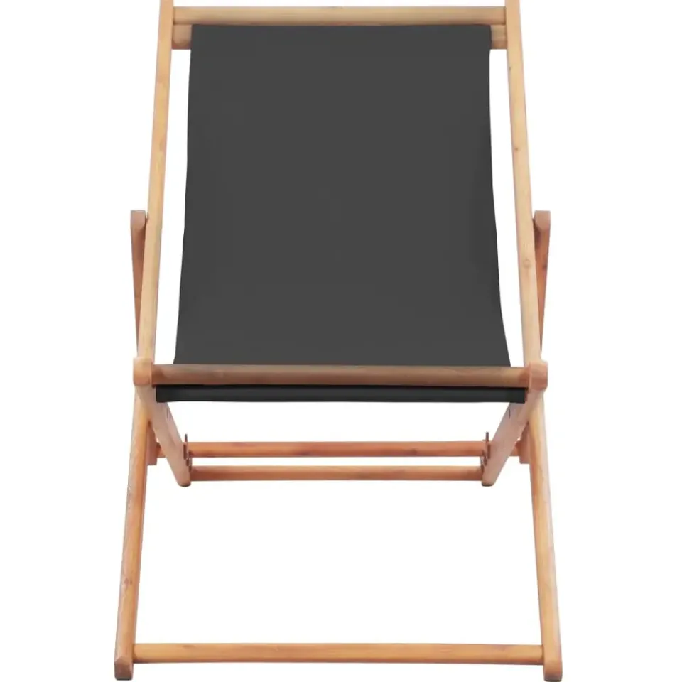 vidaXL - Strandstoel - Grijs - Stof Hot