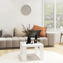 vidaXL - Tafel - Wit - Bewerkt hout - 50 x 50 cm Hot